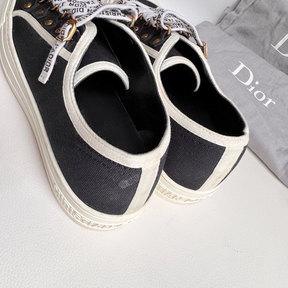 SOLD❌Christian dior walk N dior logo laces sneakers black tennis shoes 37.5 - Picture 9 of 15
